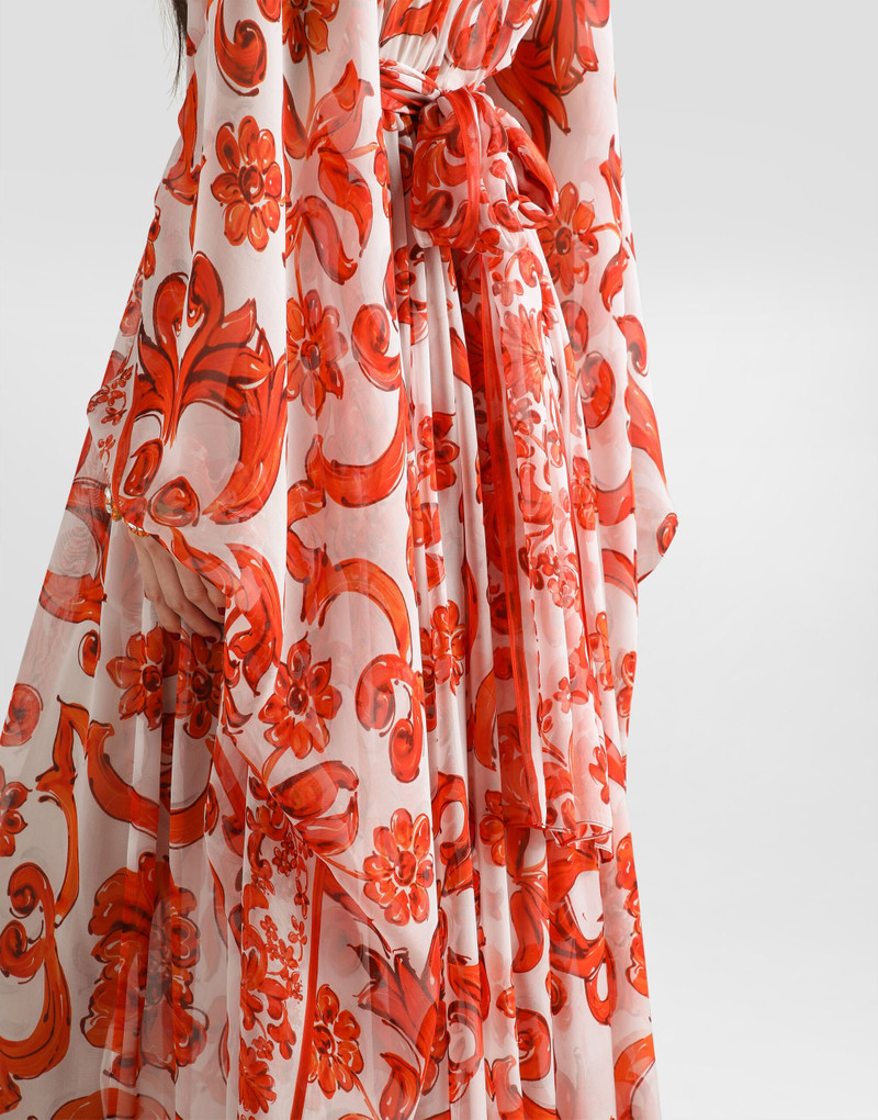 Majolica-print long kaftan dress 5