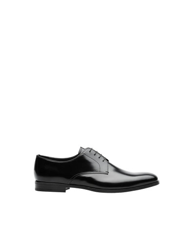 Prada Brushed leather derby shoes outlook