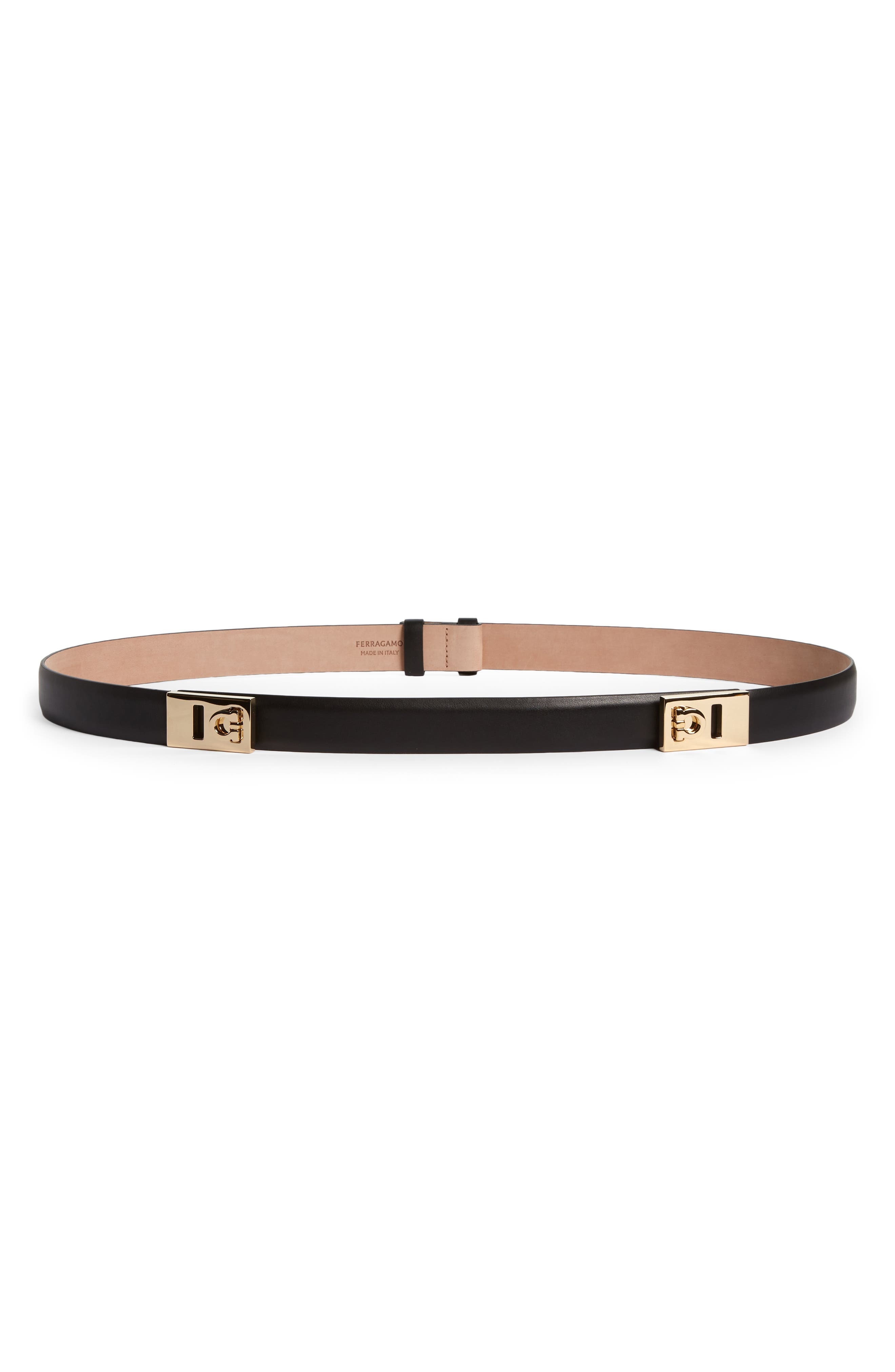 Donna Double Gancio Expandable Leather Belt - 1