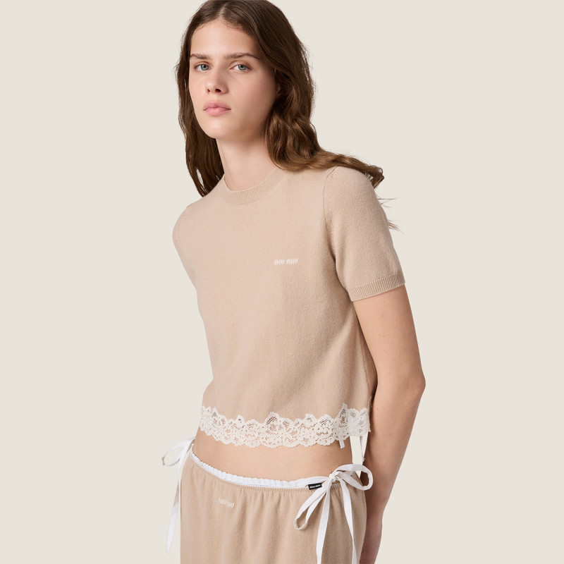 Cashmere and lace jersey 4