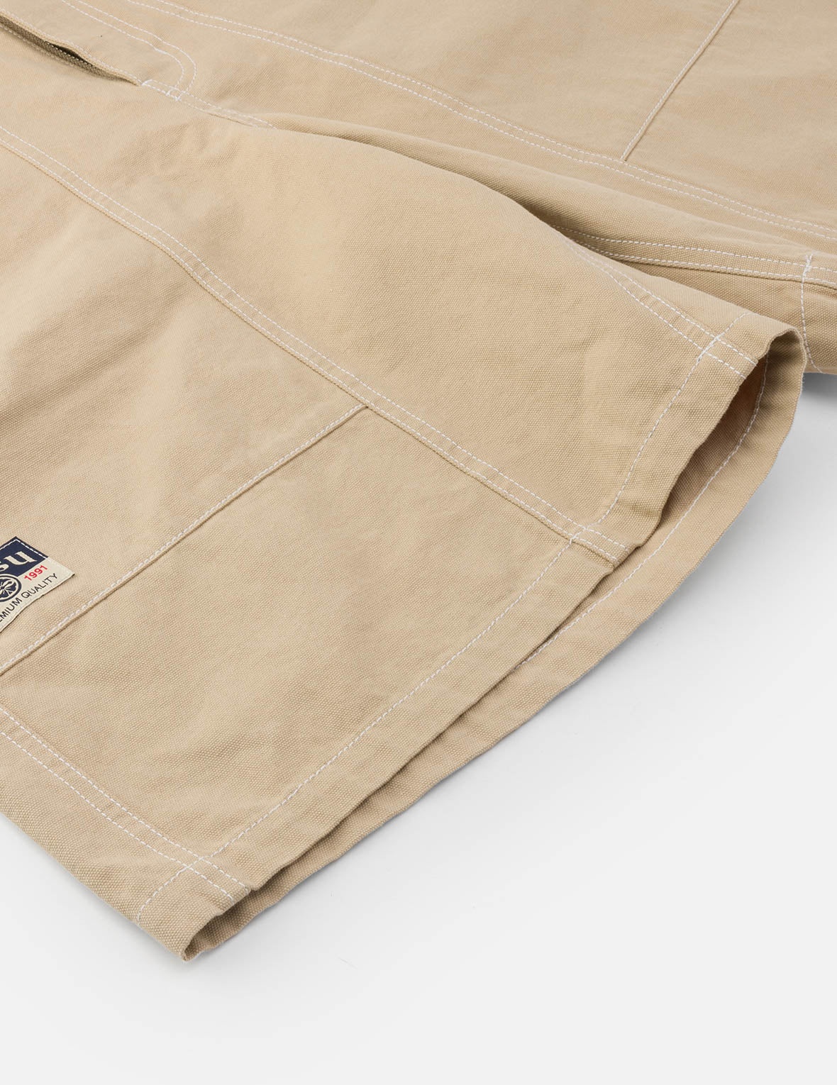 Allover Seagull Print Pocket Oversized Shorts - 10