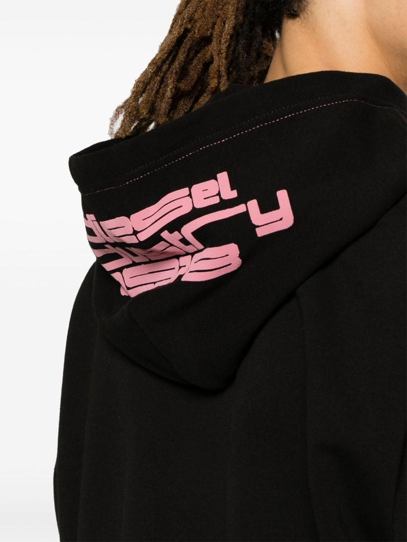 photograph-print cotton hoodie 5