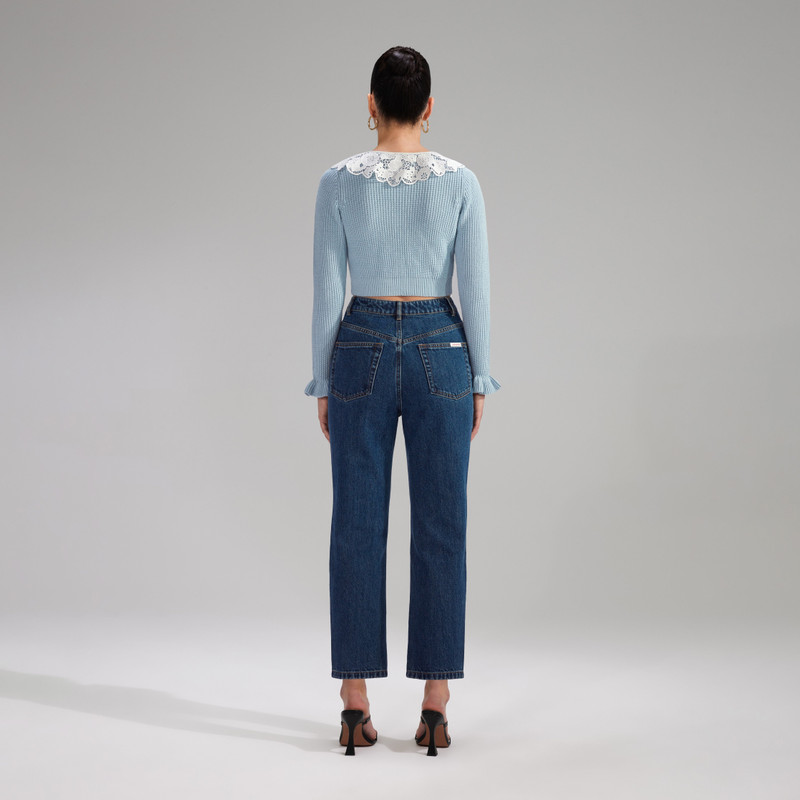 self-portrait Blue Knit Cardigan outlook