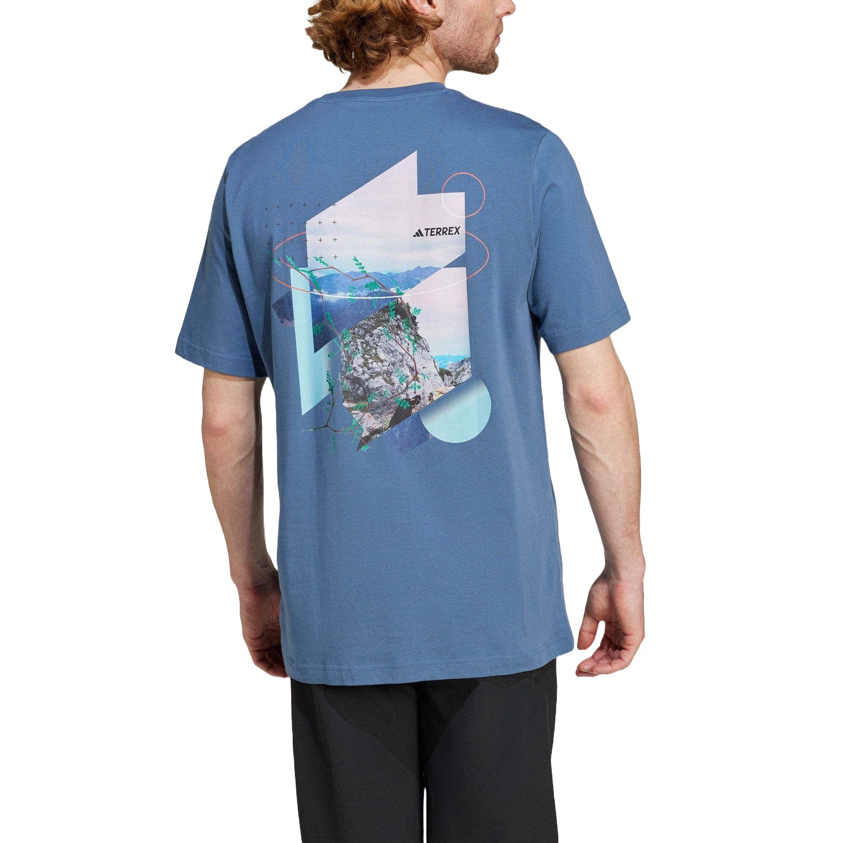 adidas Terrex Back Graphic T-Shirt Asia Sizing 'Blue' IW2722 - 2