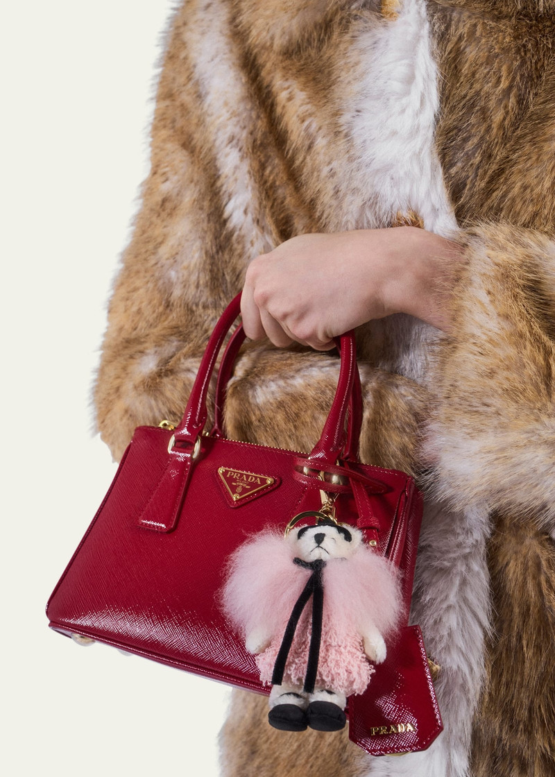 Prada Ines Shearling Bear Bag Charm outlook