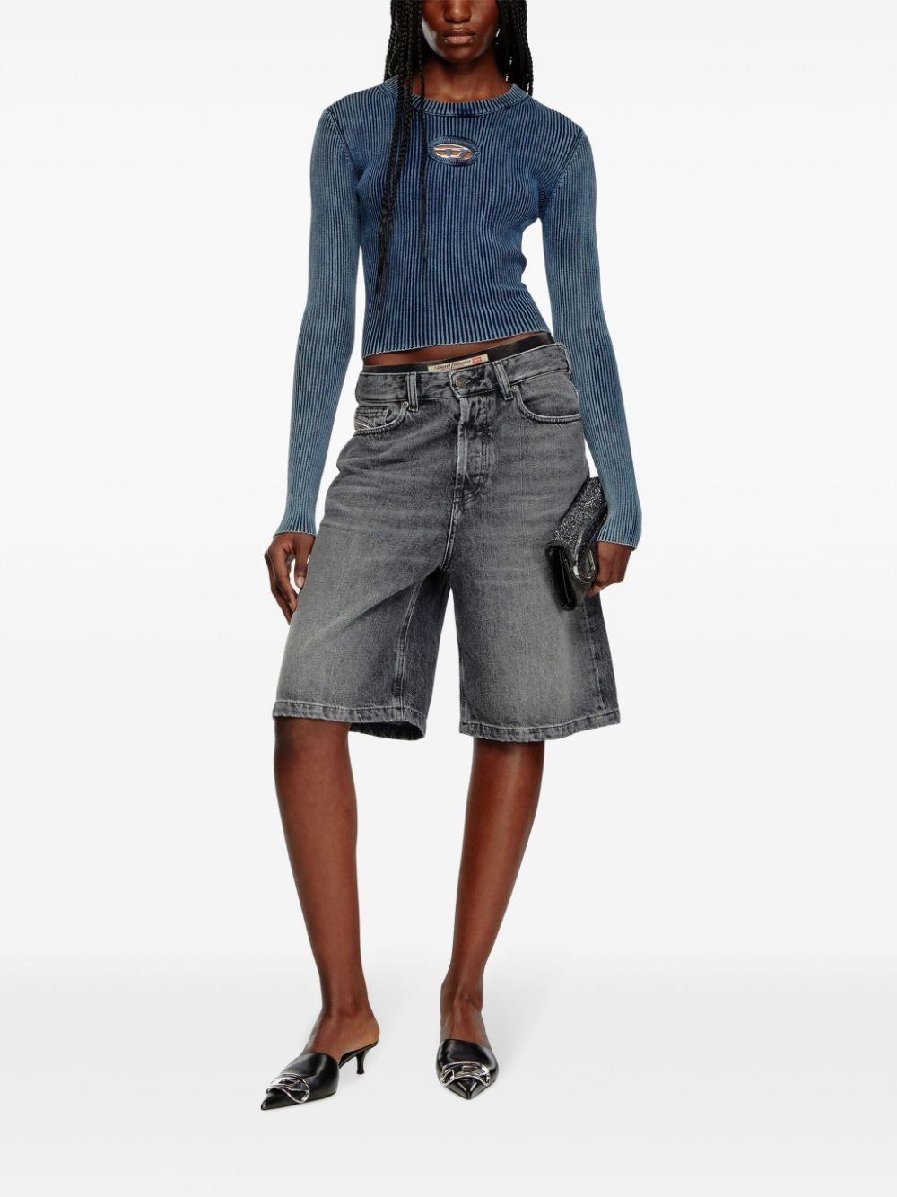 M-Anchor-A cut-out ribbed top - 2