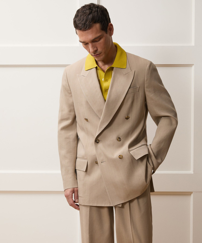 TODD SNYDER Italian Linen-Silk Herringbone Wythe Jacket outlook