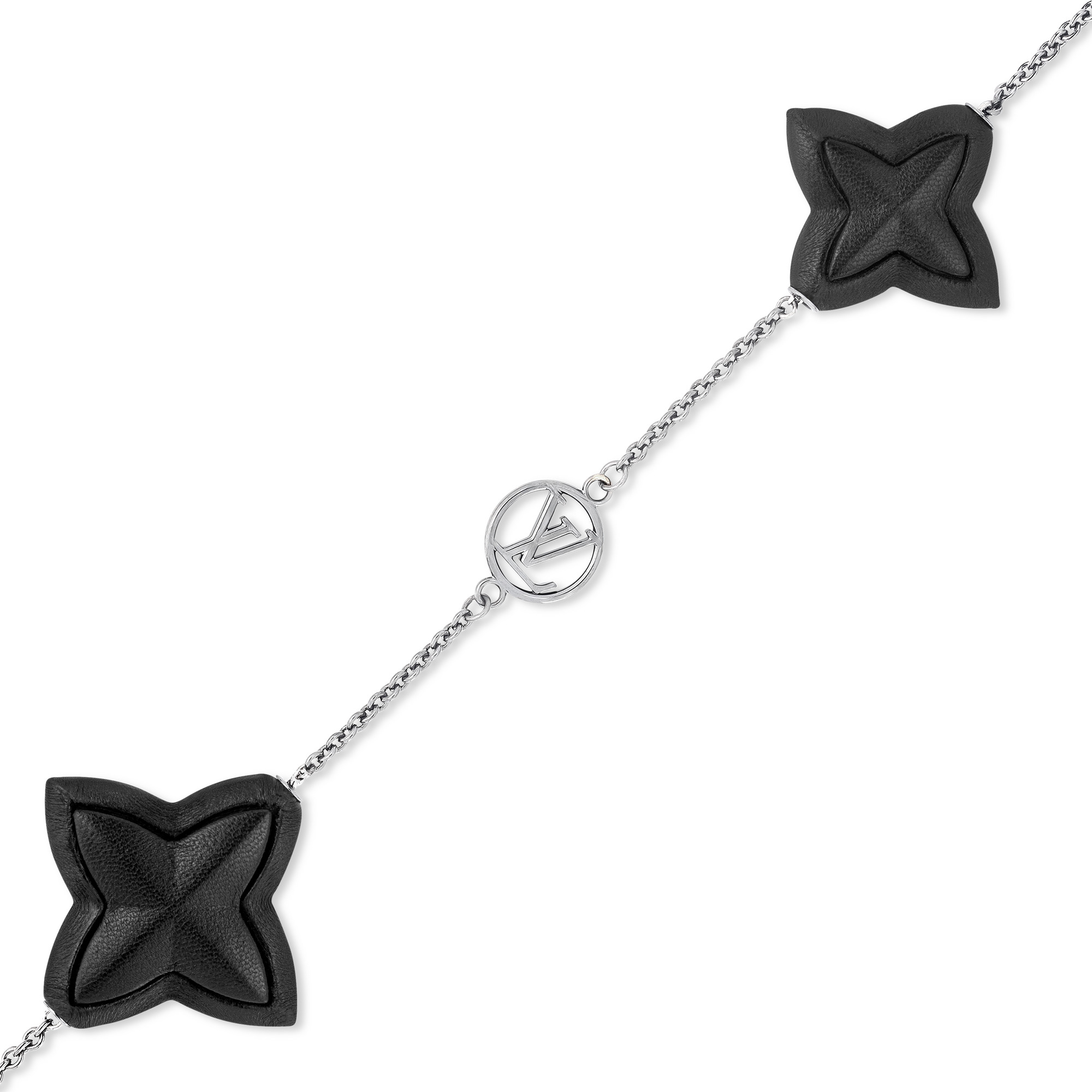 Leather Flower Sautoir - 2