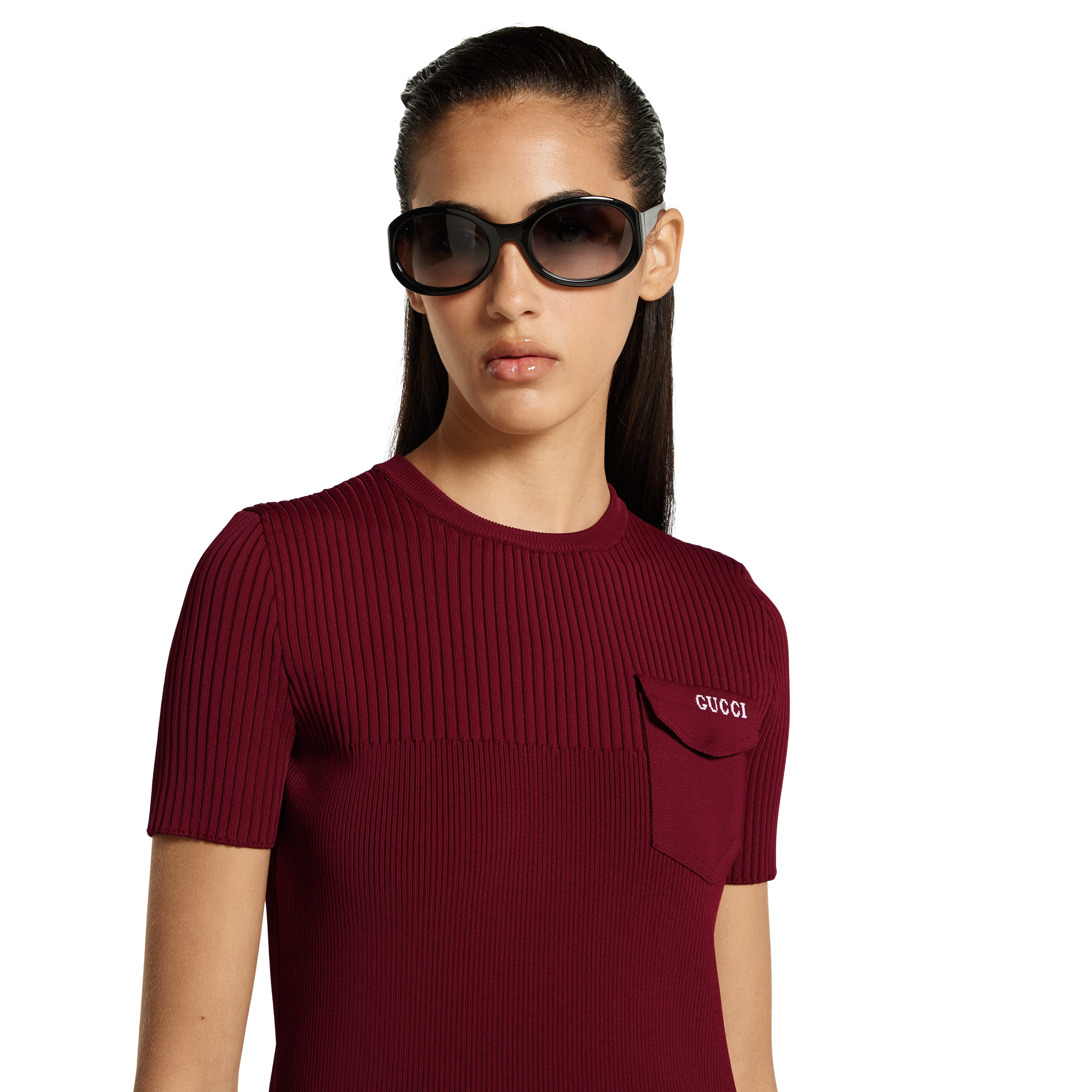 Rib fabric top with intarsia - 5
