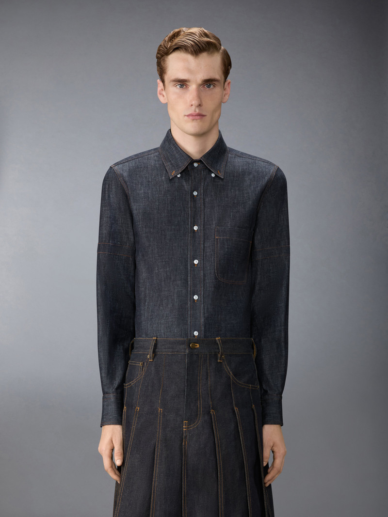Thom Browne DENIM ARMBAND SHIRT outlook