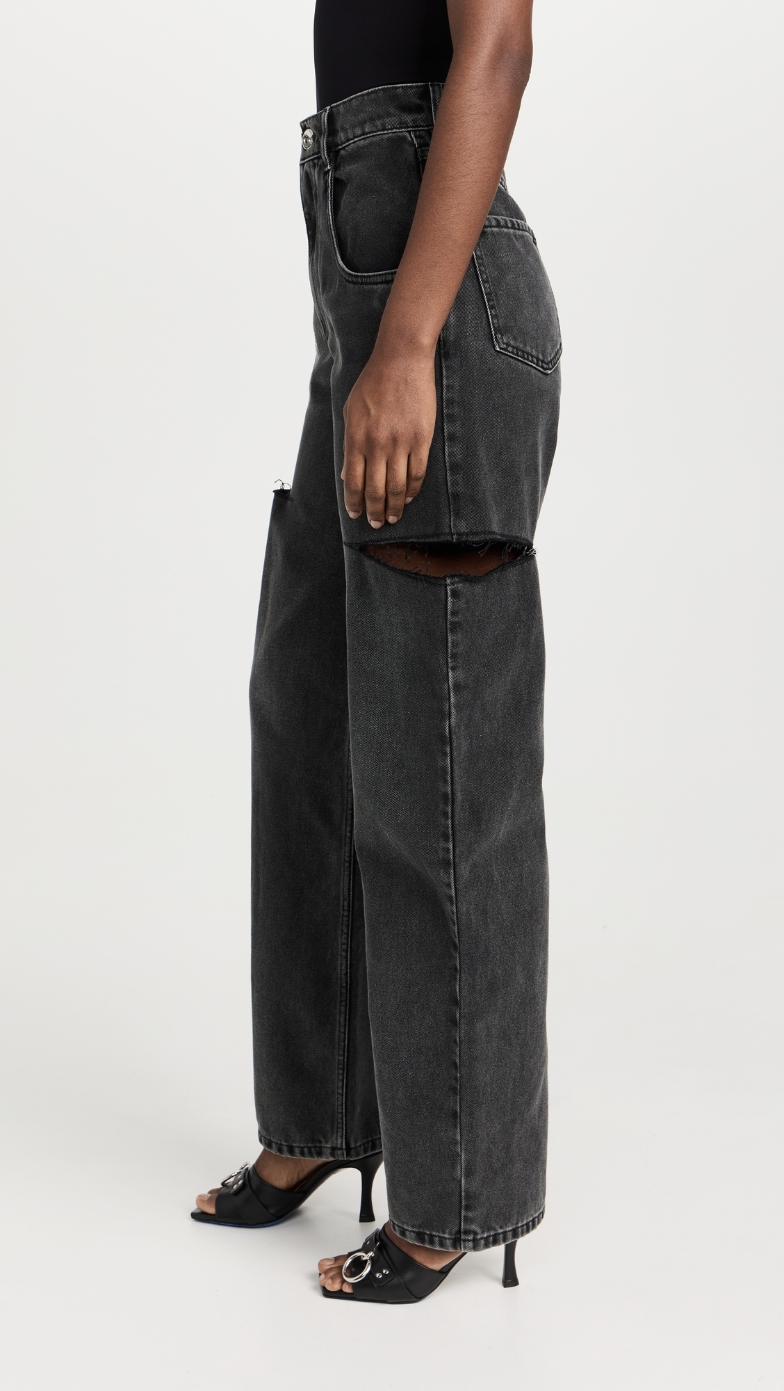Denim Jeans with Slash Details - 3