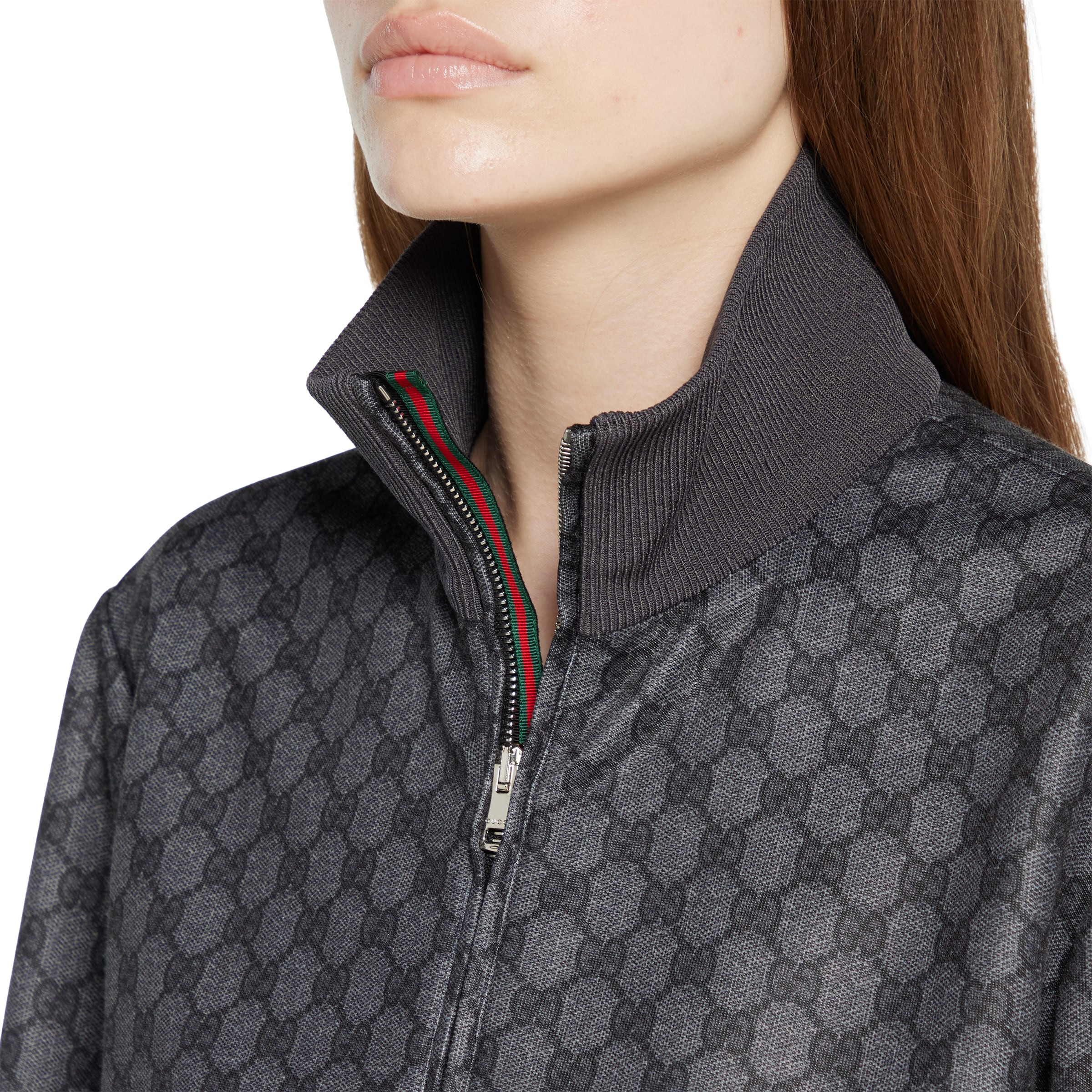 Printed technical jersey zip sweatshirt - 5