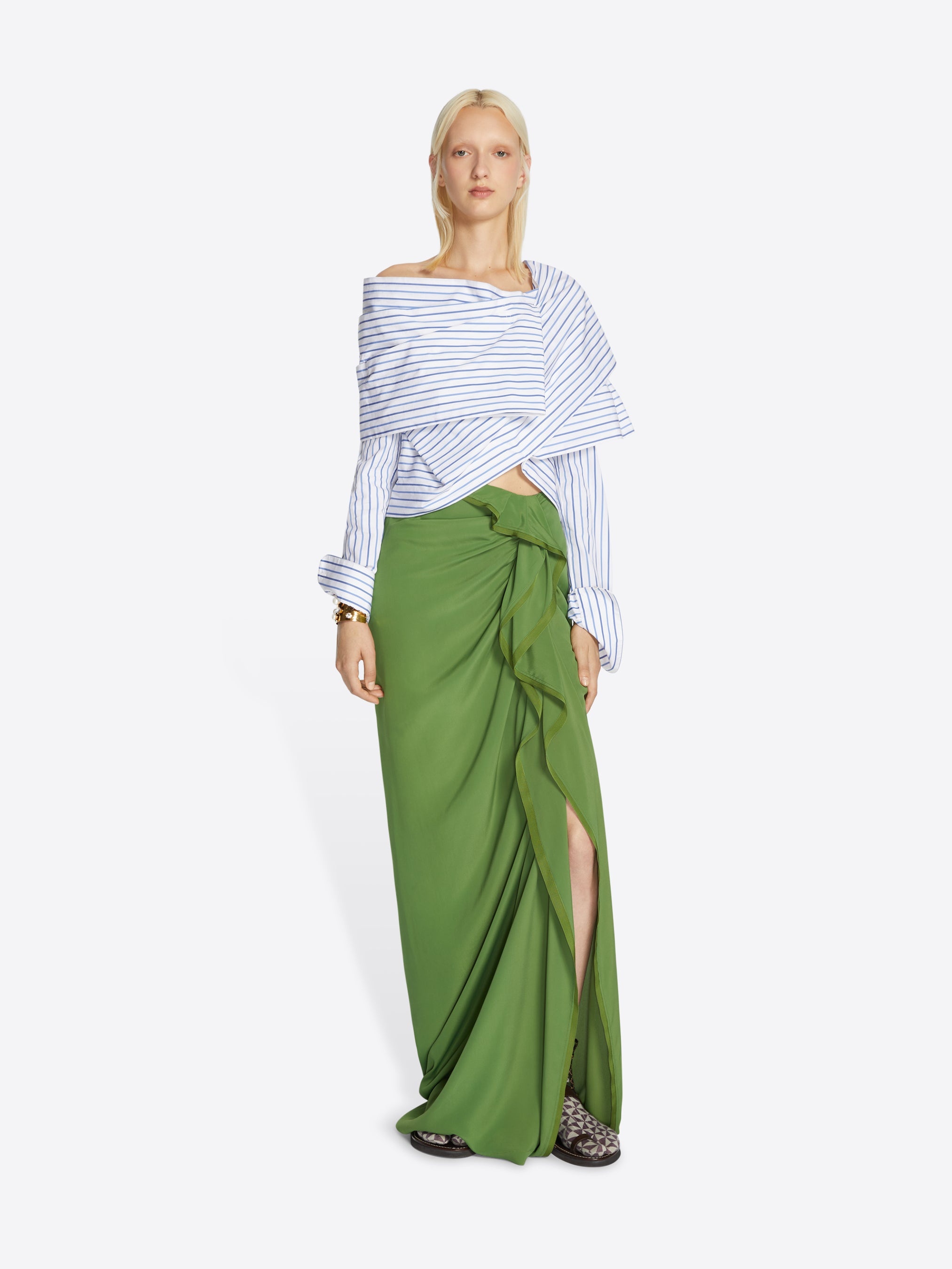 スカート Dries Van Noten 90s Wrap Long Skirt Dries Van Noten Long Wrap Scarf Skirt | Liberty