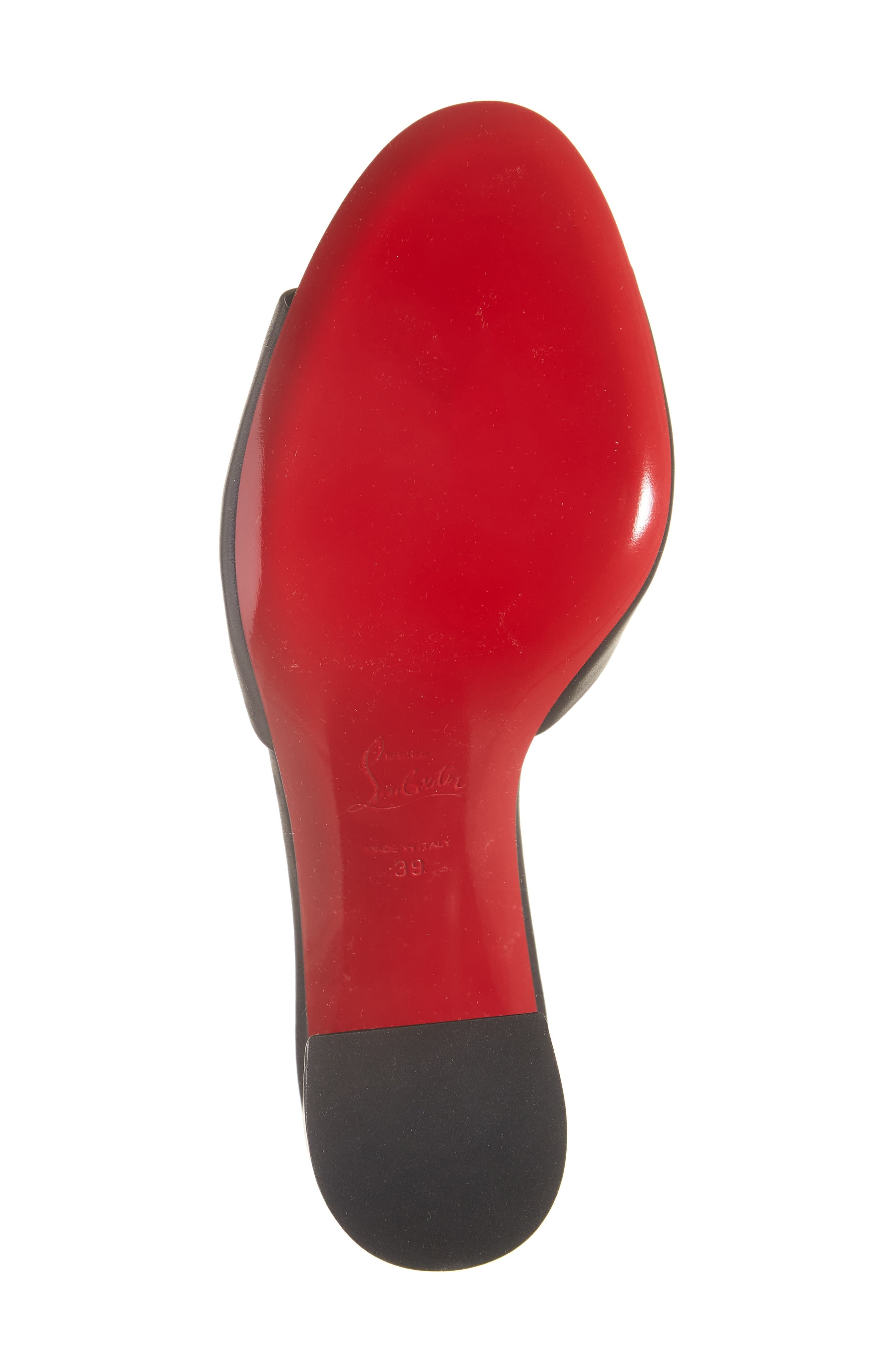 Christian Louboutin Jane Slide Sandal in B439 Black/lin Black at Nordstrom - 6