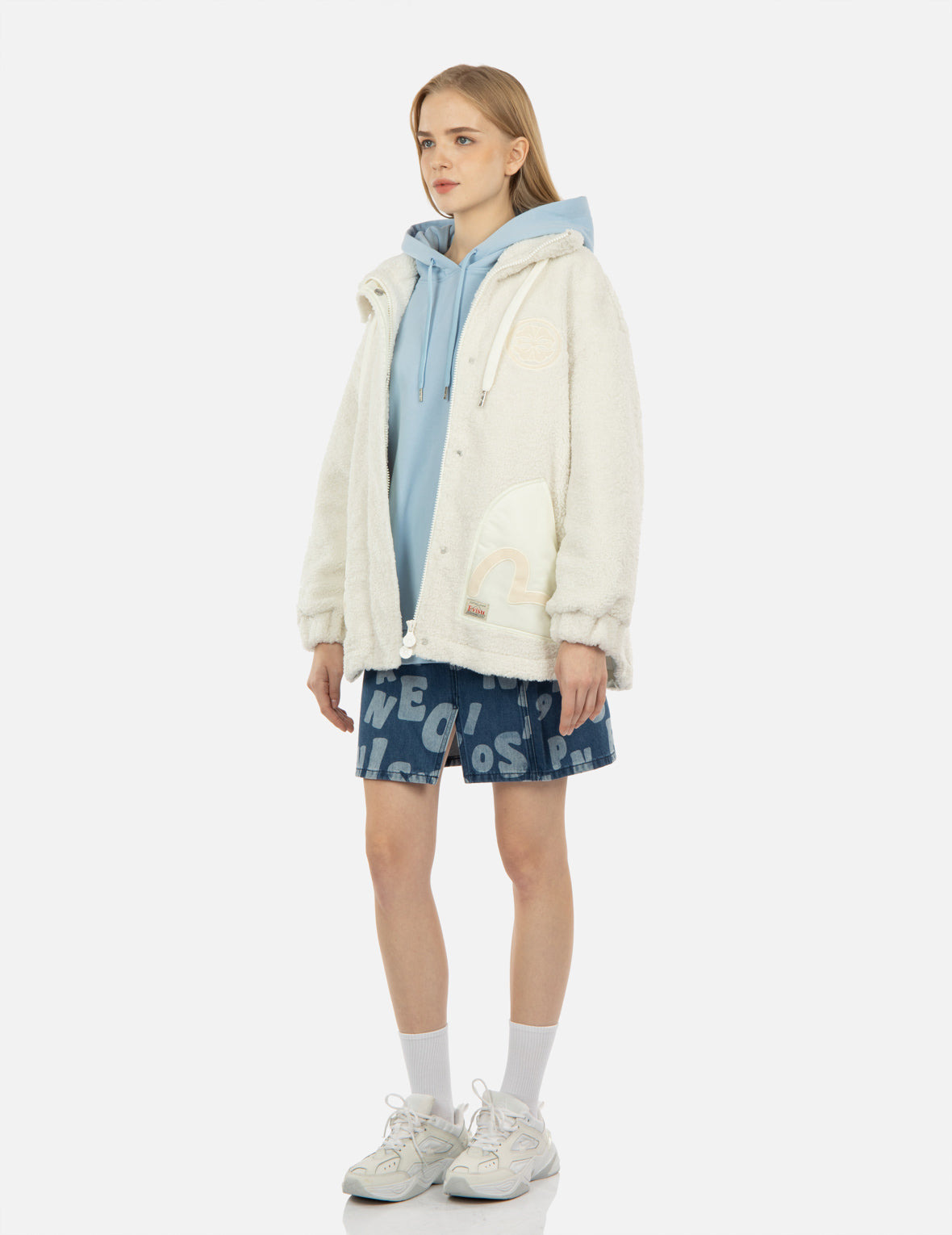CORDUROY BLOCKED ZIP-UP SHERPA COAT - 3