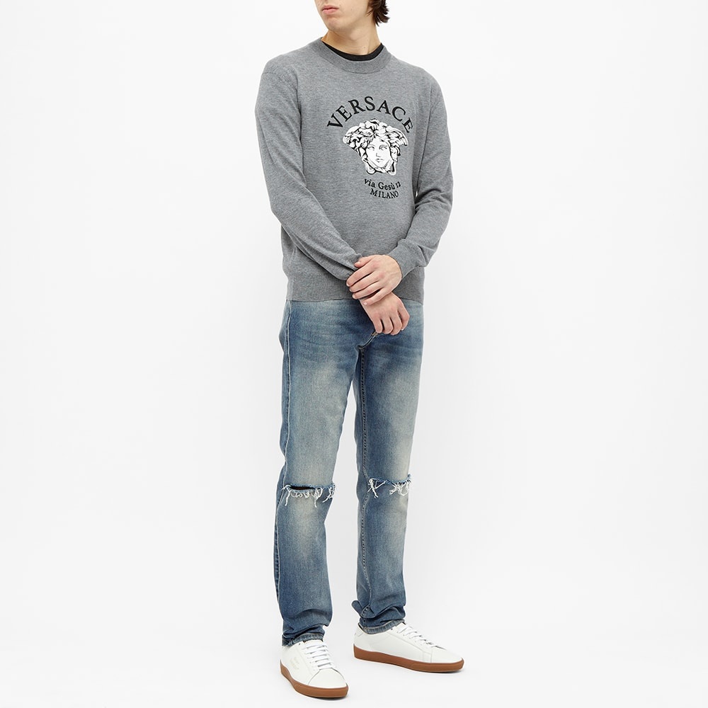 Versace Via Gesu Logo Crew Knit - 6