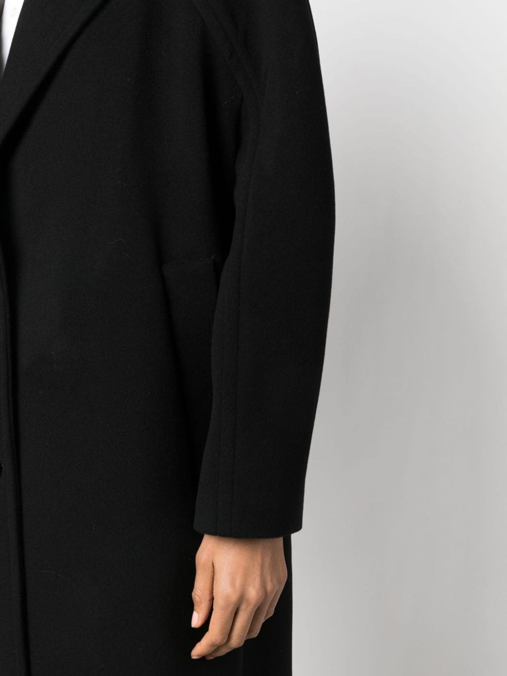 single-breasted wool-blend coat - 5