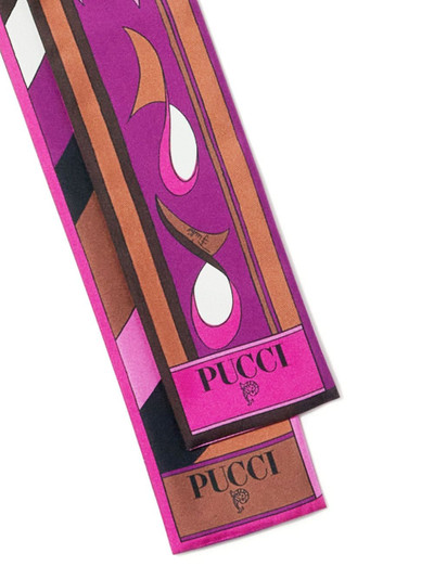 PUCCI Iride Pesci-print silk scarf outlook