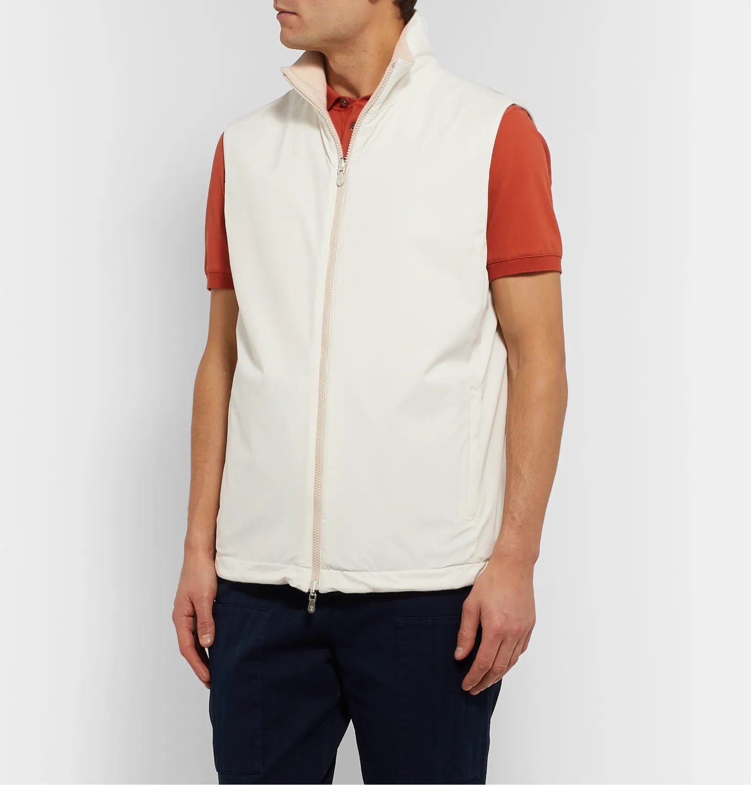 Reversible Cashmere and Nylon Gilet - 7