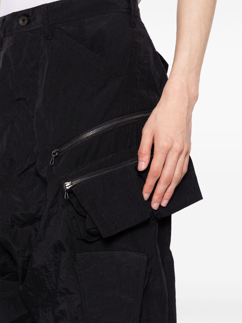 mid-rise drop-crotch cargo shorts 5