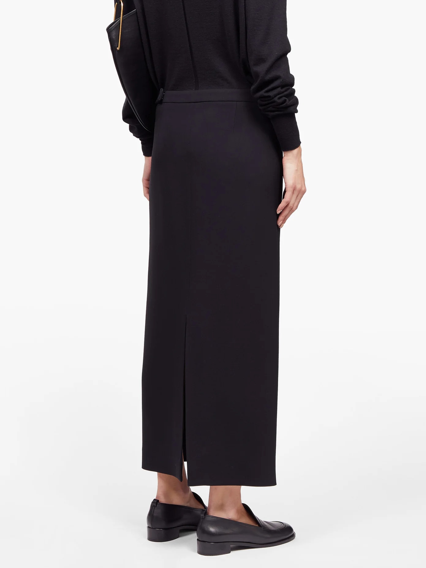 Pol slit-hem wool skirt - 5