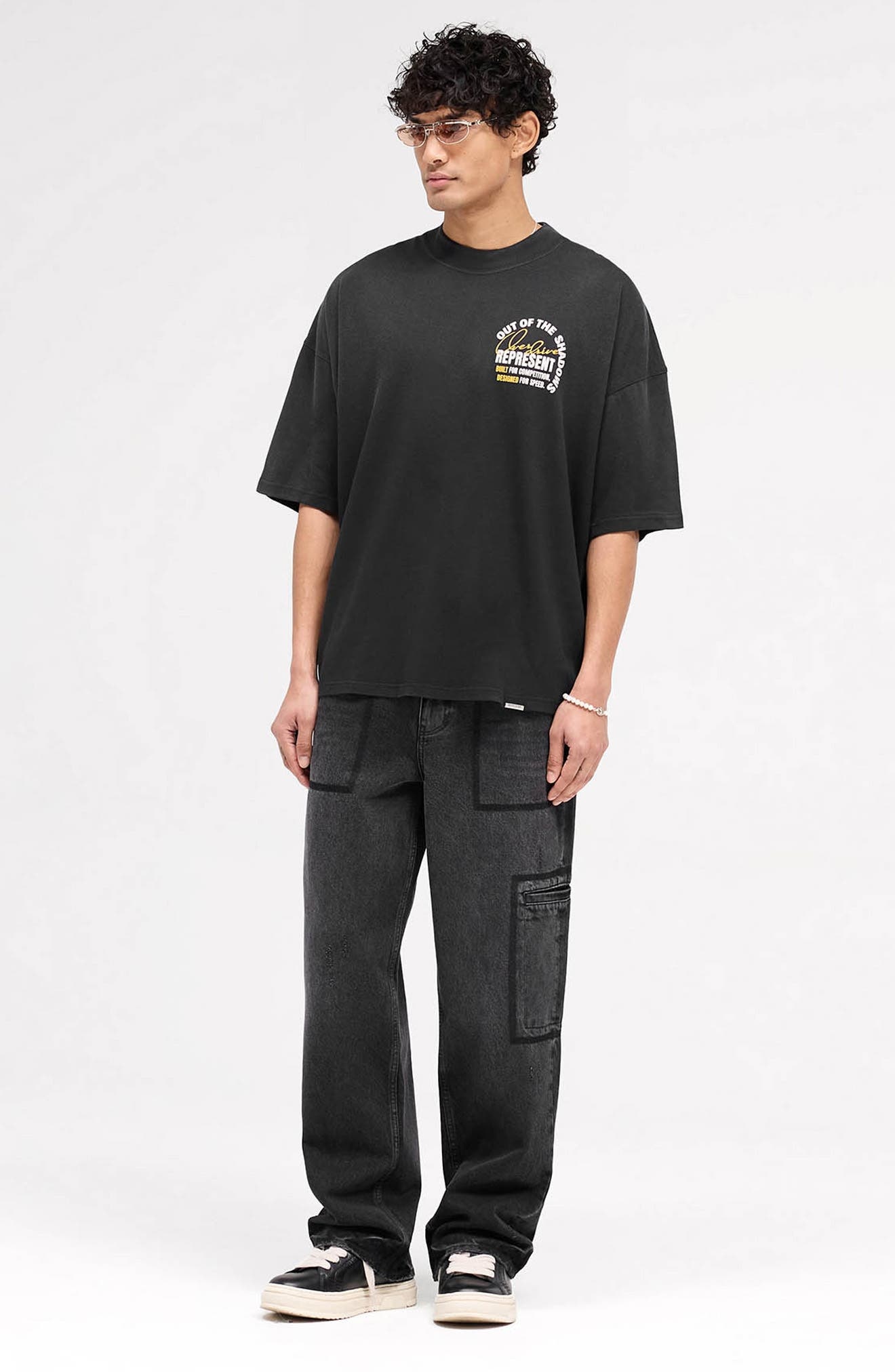 Represent Out of the Shadows Cotton Graphic T-Shirt in Vintage Black at Nordstrom - 5