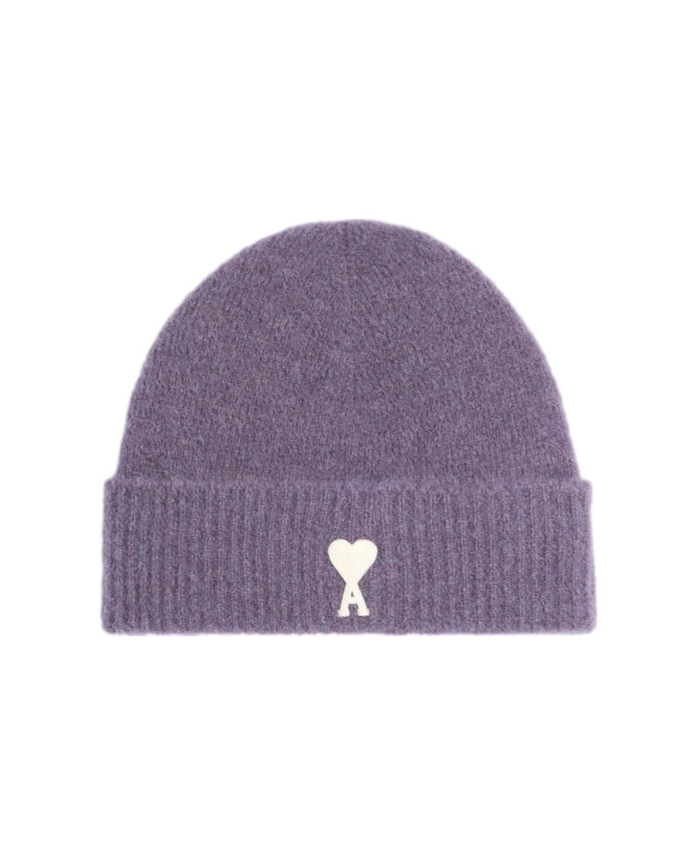 Paris Logo-patch Knitted Beanie - 1