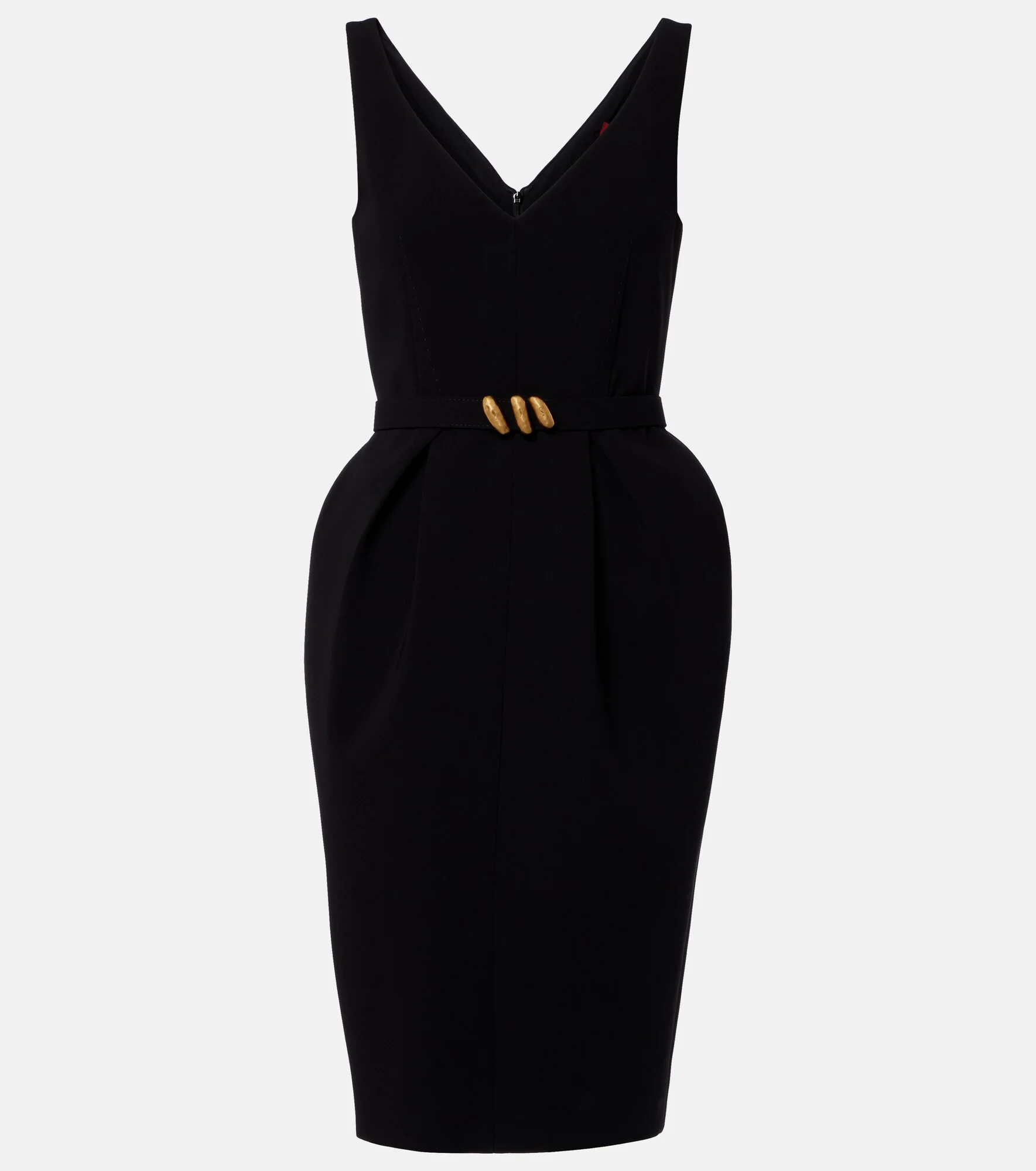 Belted cady midi dress - 1