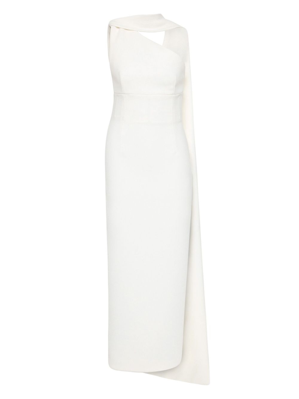 Clara asymmetric-detail midi dress - 1