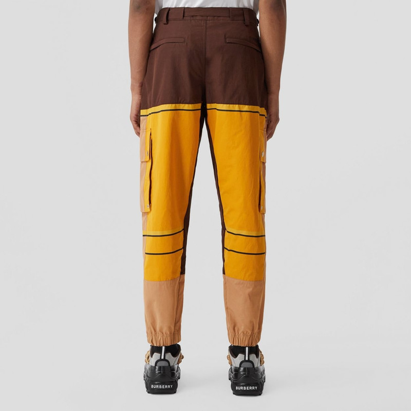 Colour Block Technical Cotton Cargo Trousers 4