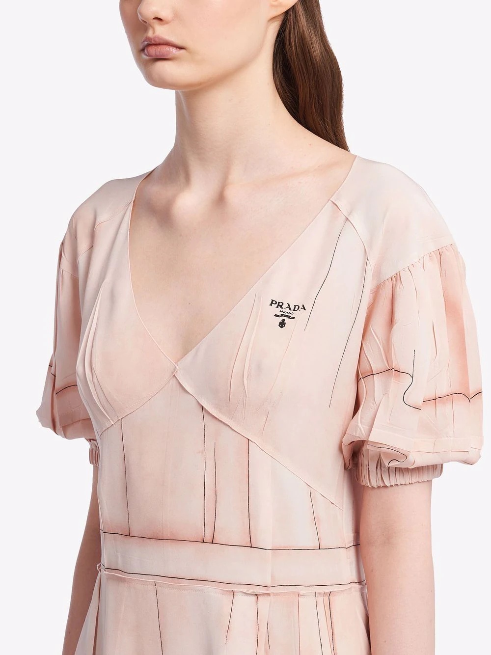 logo-print crepe dress - 5