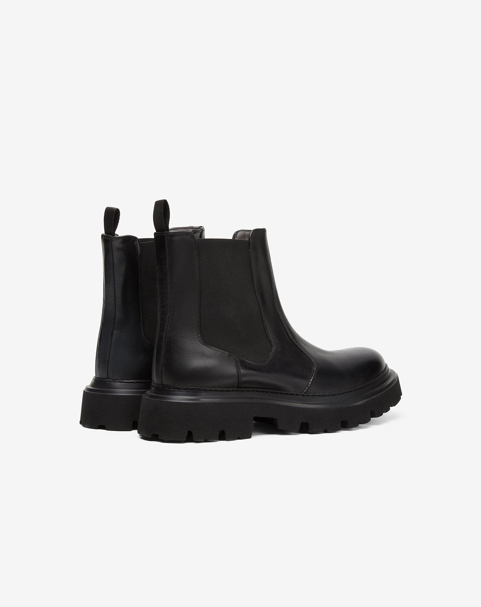 Black aged calfskin Beatles boots - 3