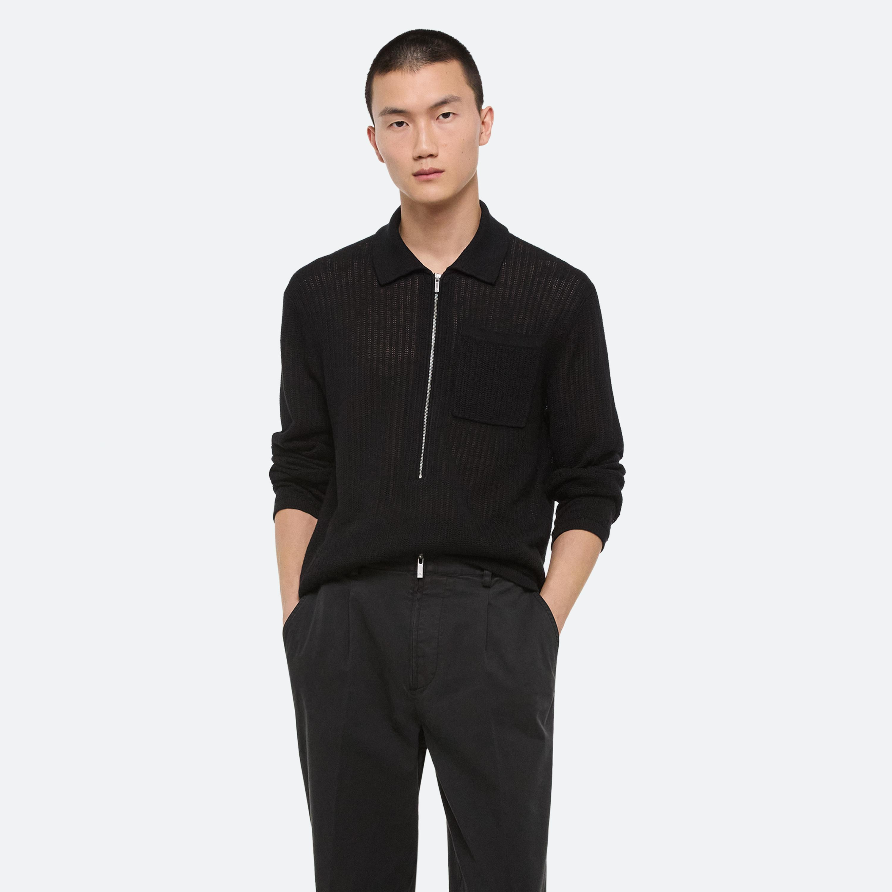 LONGSLEEVE ZIP POLO - 8