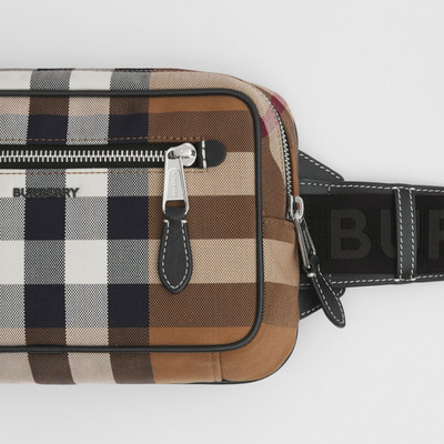 Burberry Check Cotton Canvas and Leather Bum Bag outlook