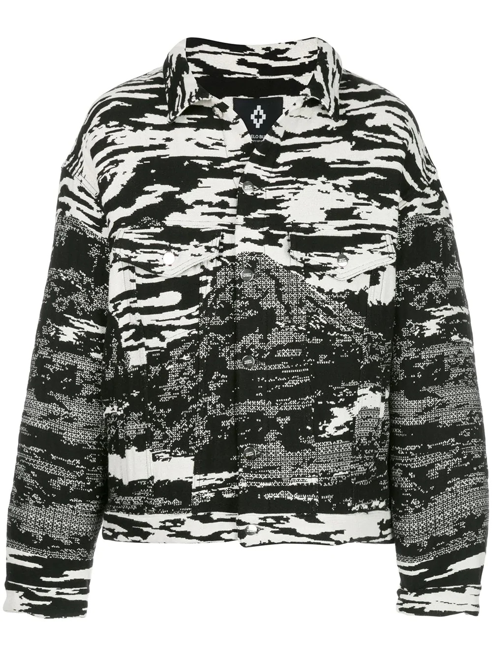 all-over print shirt jacket - 1