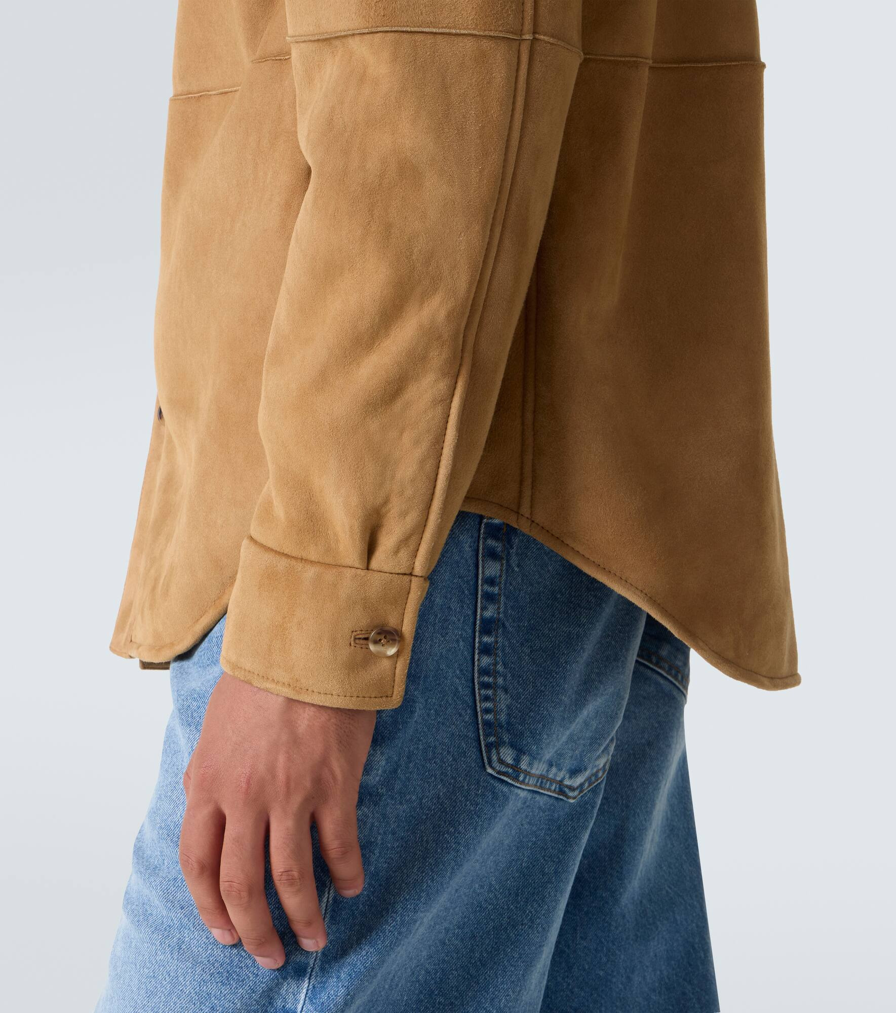 Bento shearling-lined suede jacket - 7