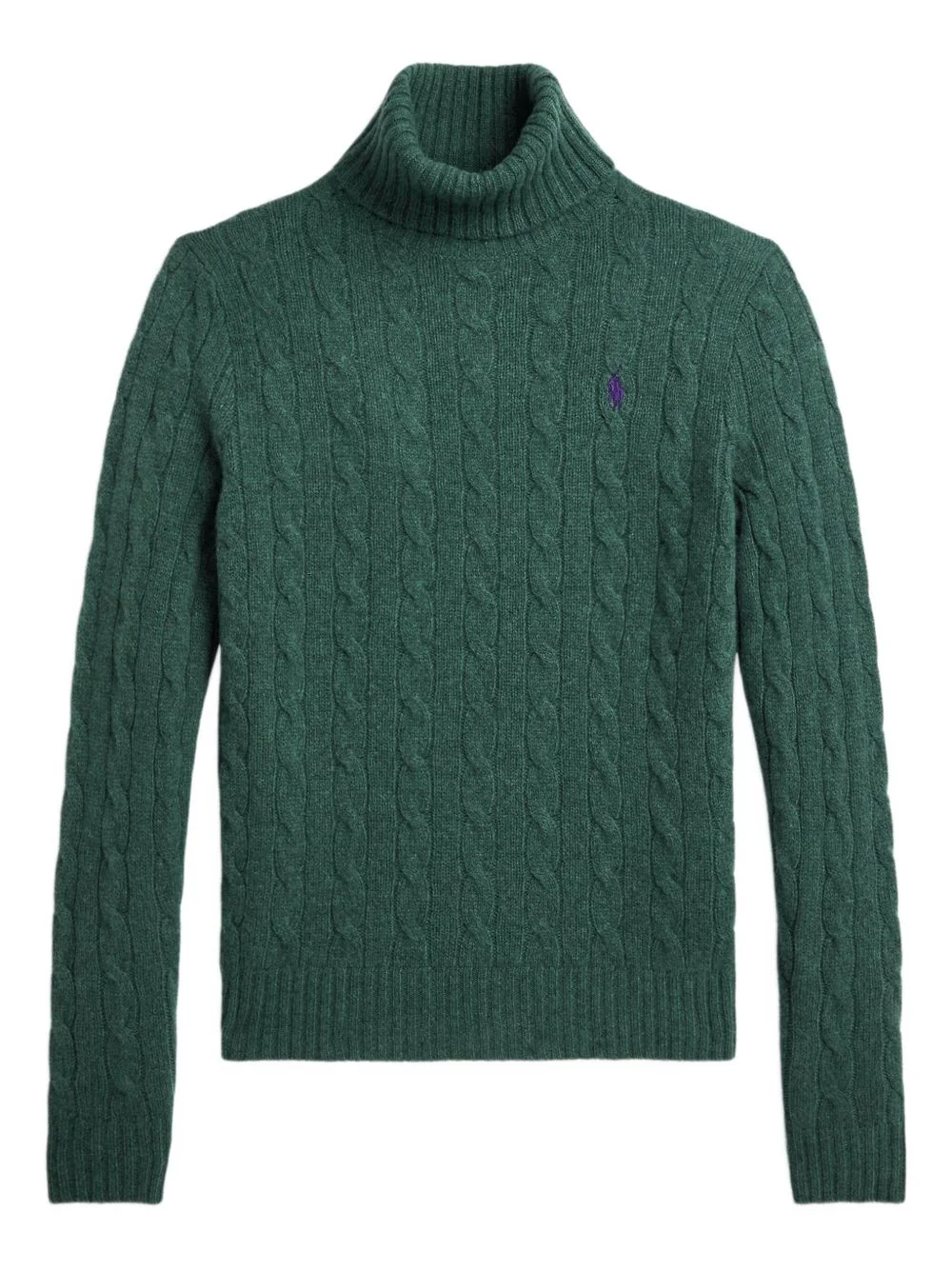 cable-knit turtleneck sweater - 1