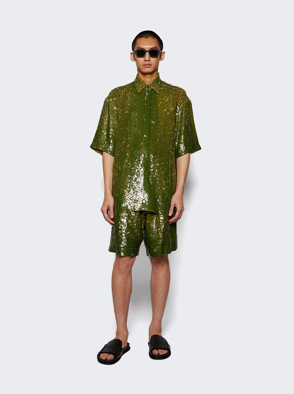 Embellished Shirt Khaki Green - 5
