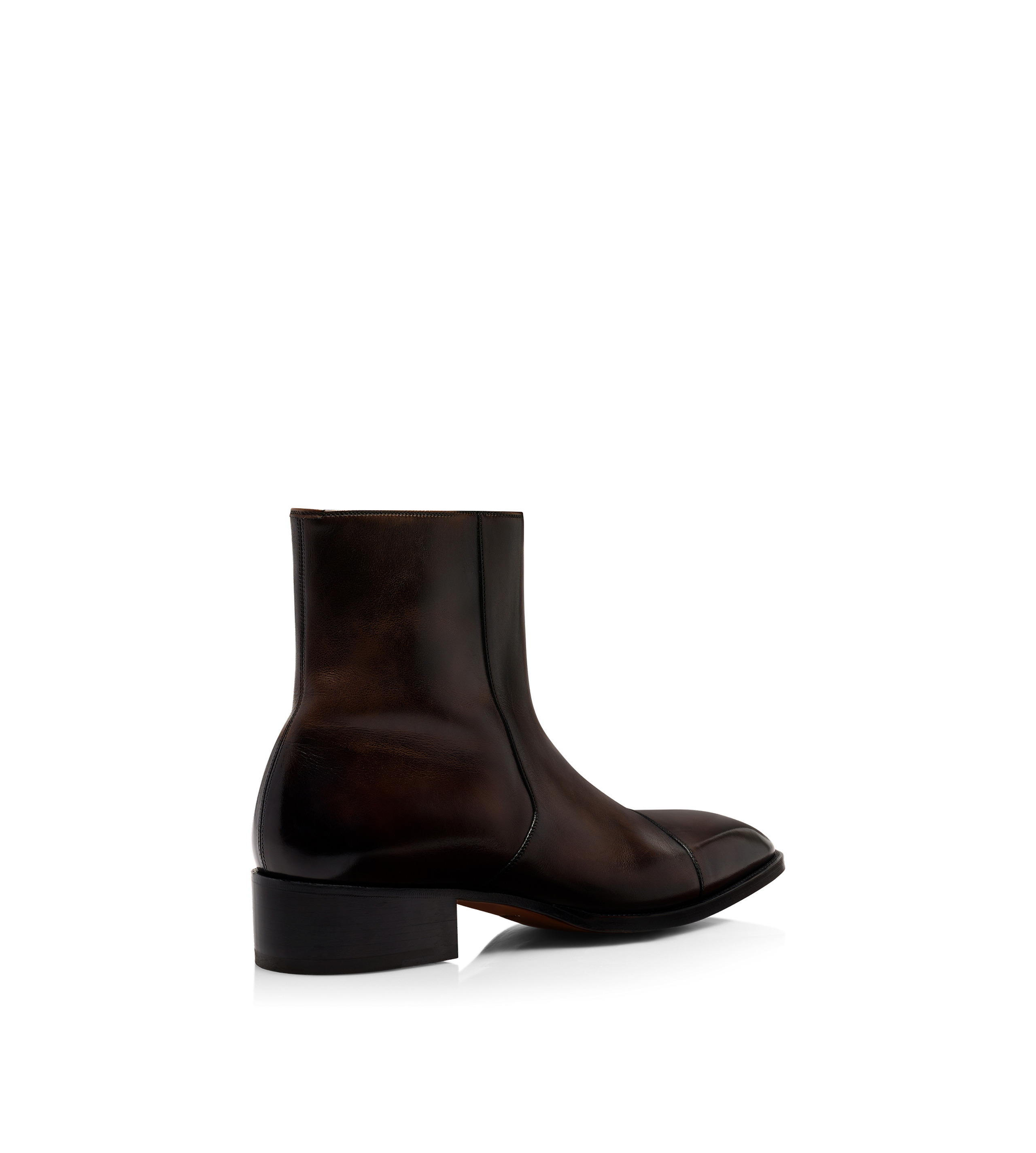 BURNISHED LEATHER HAINAUT ZIP BOOT - 3