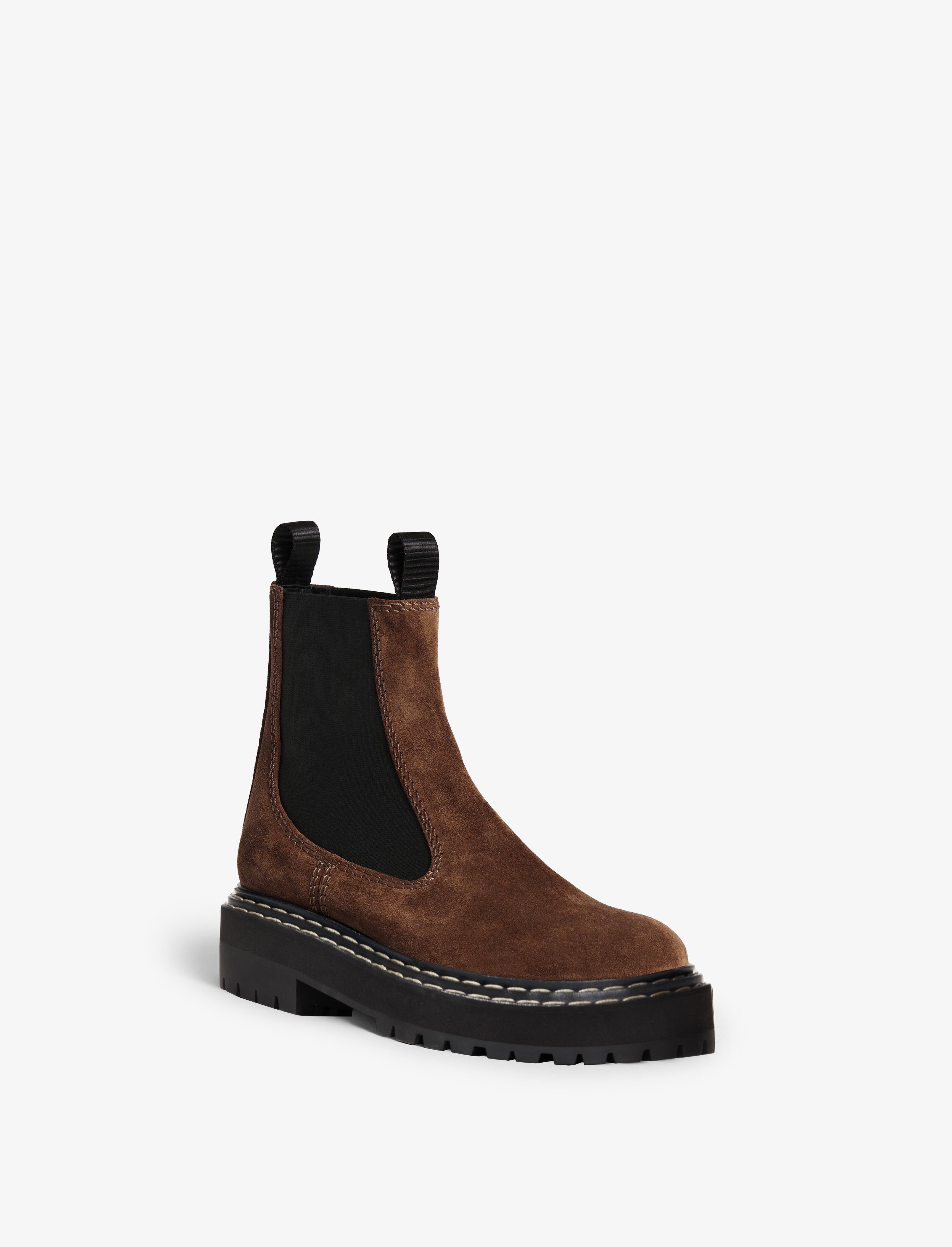 Lug Sole Platform Chelsea Boots in Suede - 2