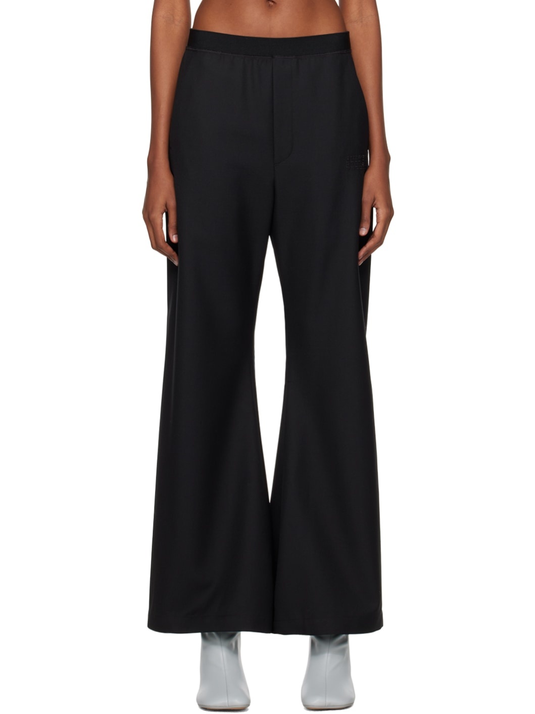 Black Elasticized Trousers - 1