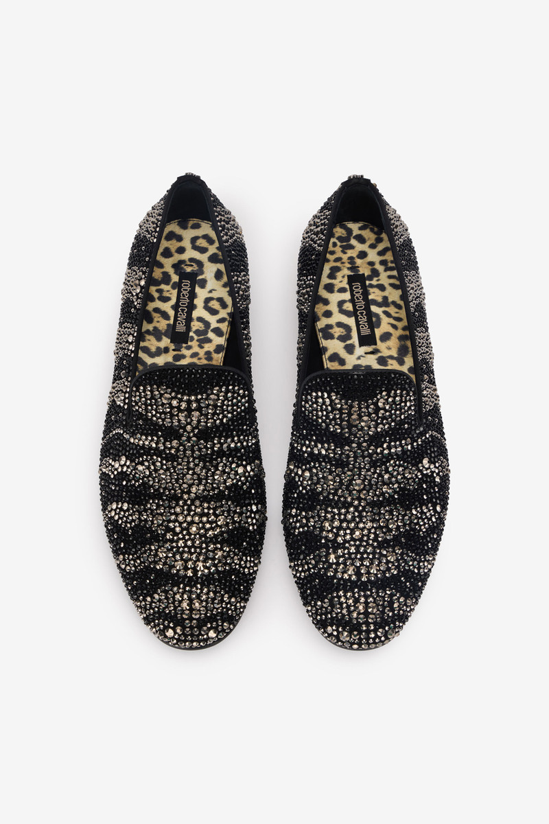 Animal-Print Loafers With Rhinestones 6