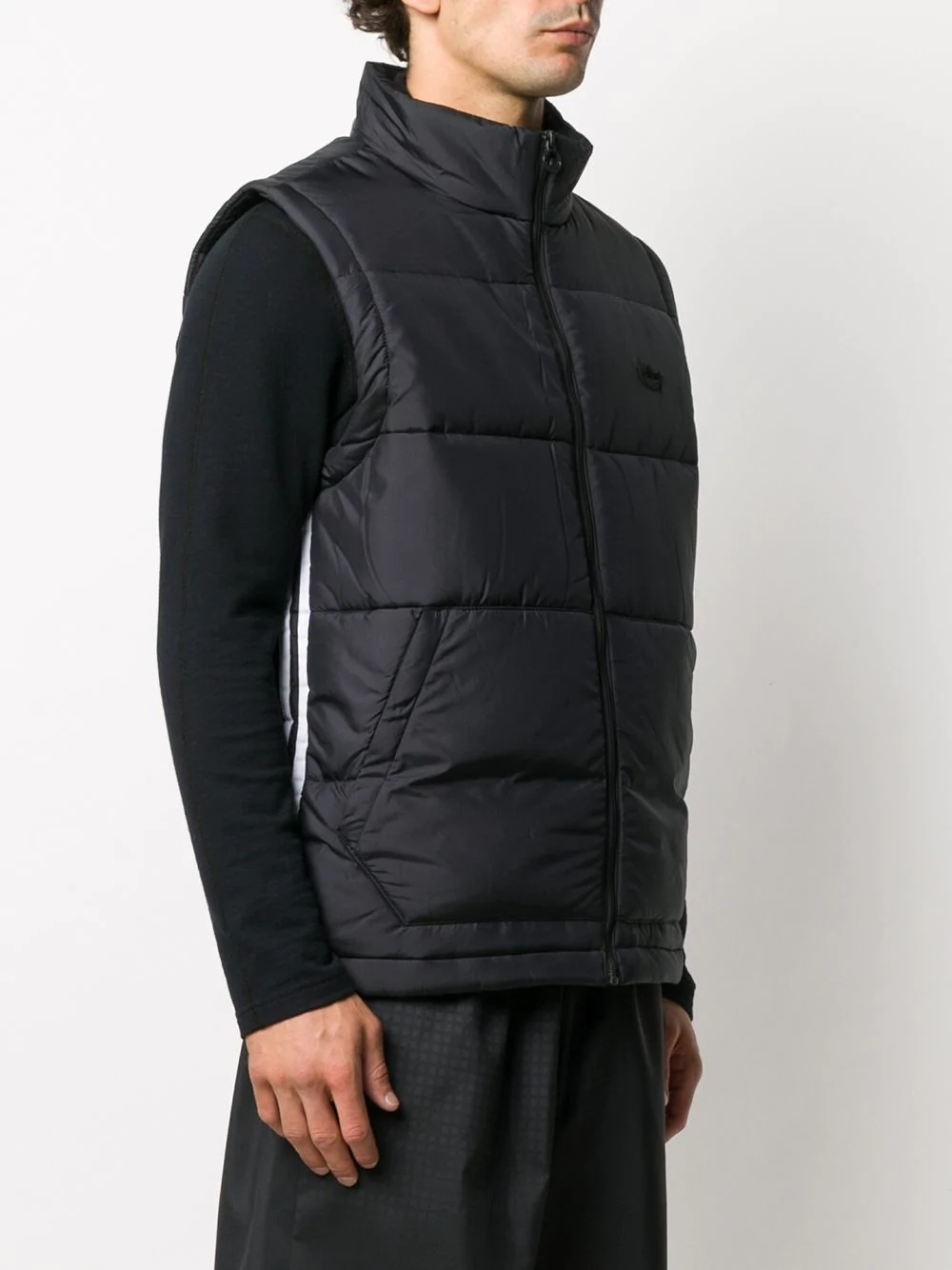 logo patch padded gilet - 3