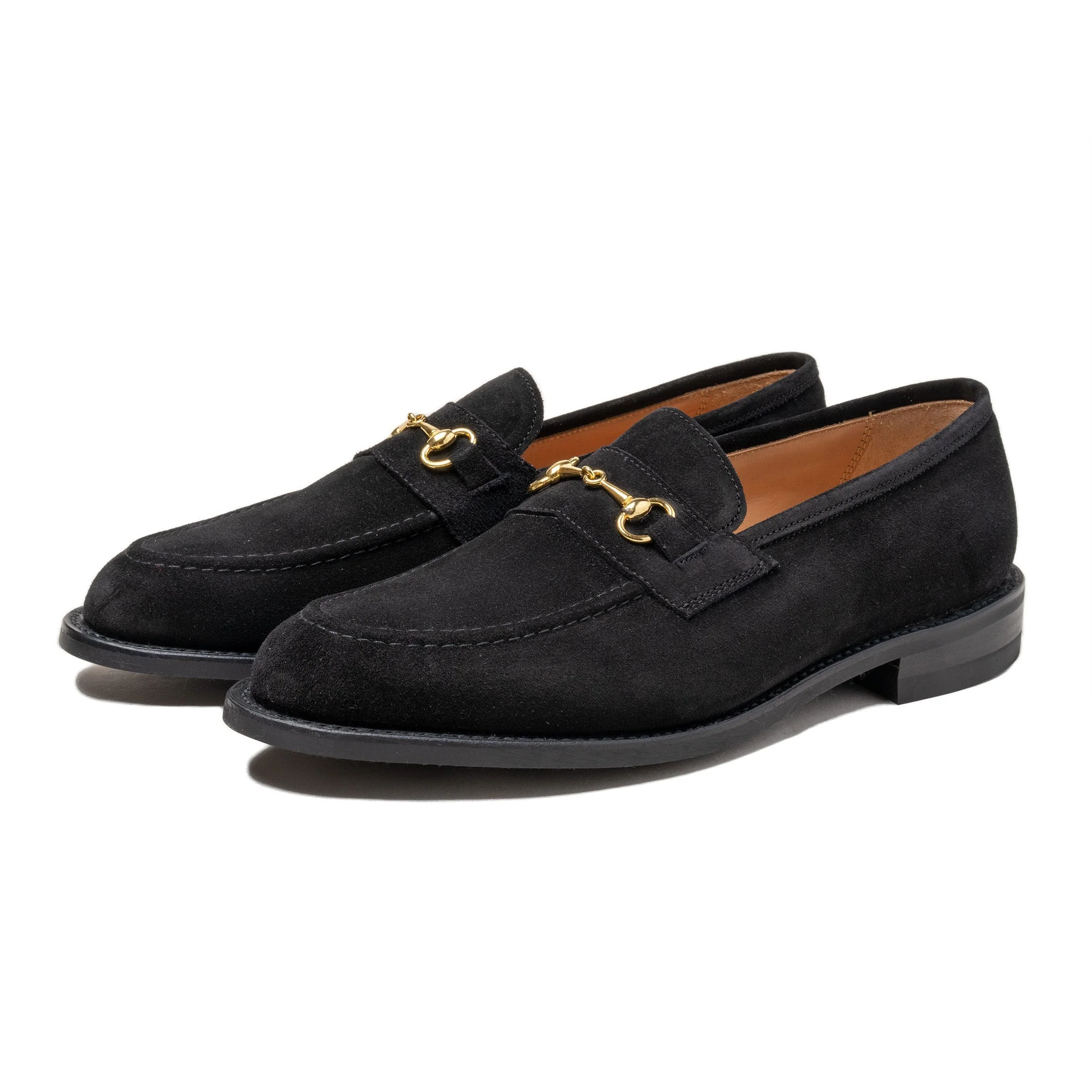 Trickers x Clutch Cafe Leon Horsebit Loafer Black Repello Suede - 1