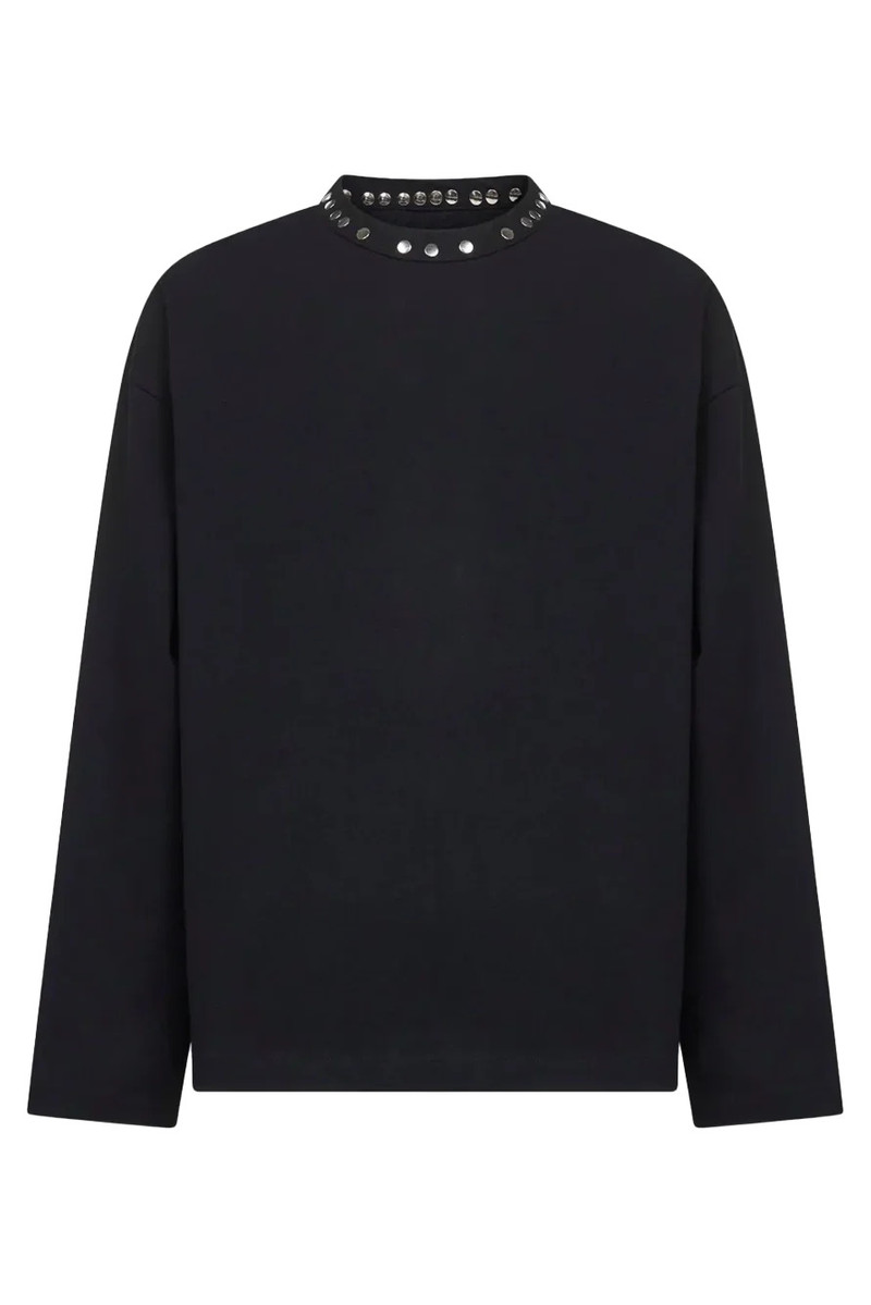 Jil Sander Studded Long Sleeve T-Shirt Black 1