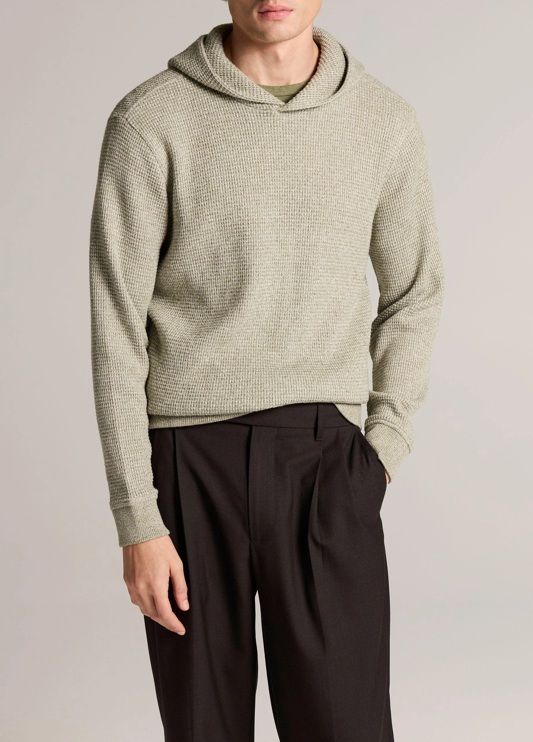Brushed Waffle Hoodie - 1