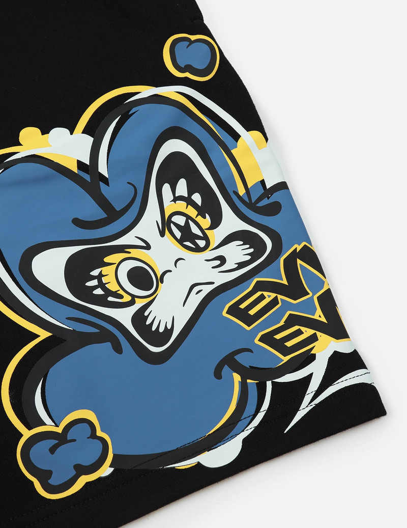 TRANSFORMING DARUMA PRINT SWEAT SHORTS 10