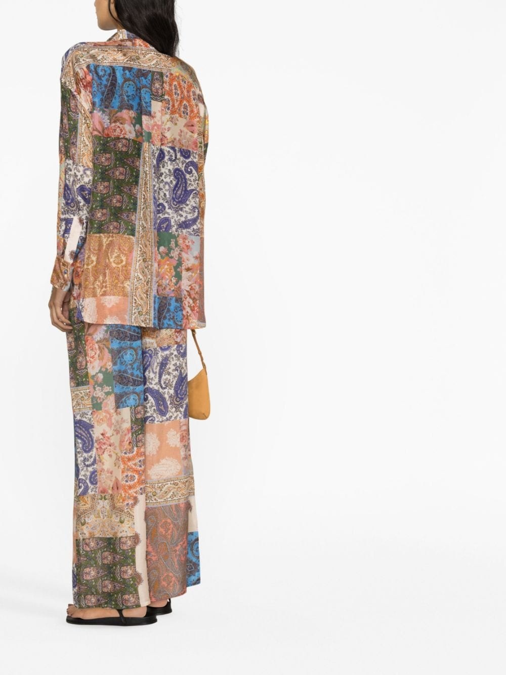 graphic-print silk shirt - 3