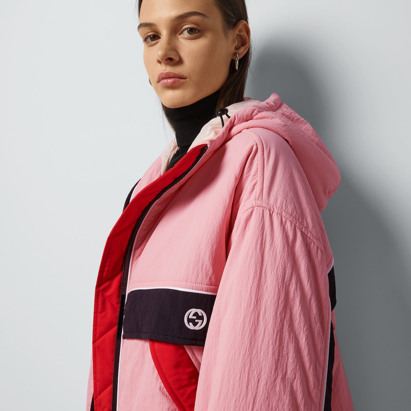 Nylon padded zip jacket 3