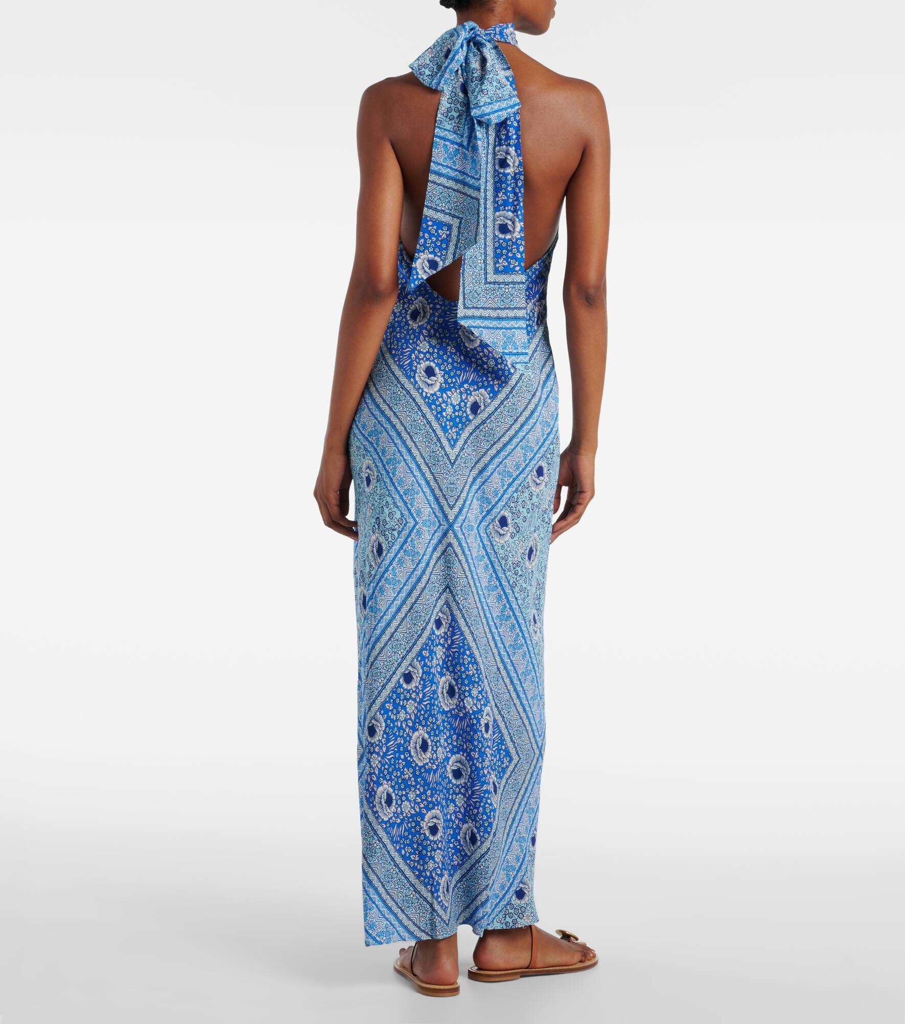 Maura printed satin maxi dress - 3